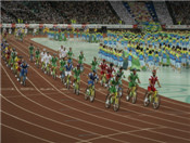 福州站選手賣力奔跑中