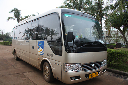 宇通純電動E7作為擺渡車服務于海南美蘭機場