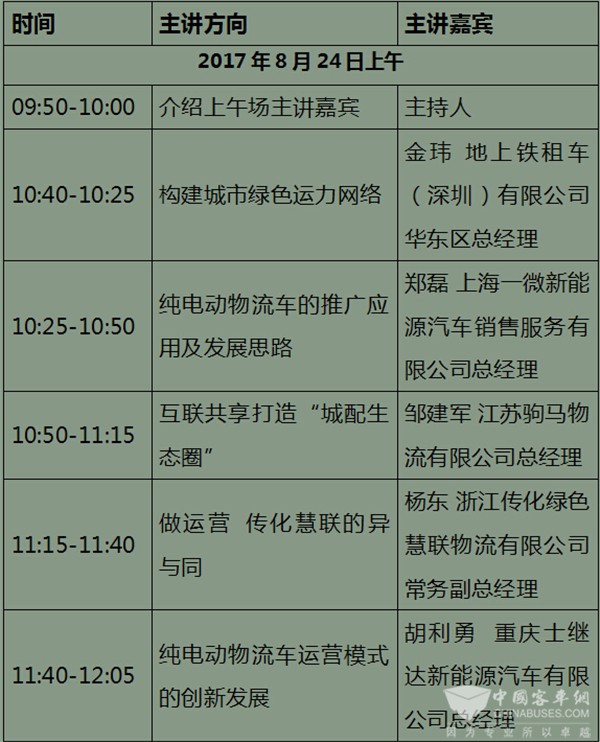 電動物流車運營商大會8月23日上海舉行
