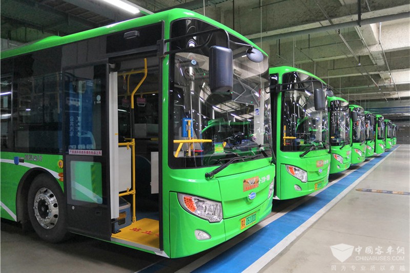 開沃純電動客車呼市運營實拍