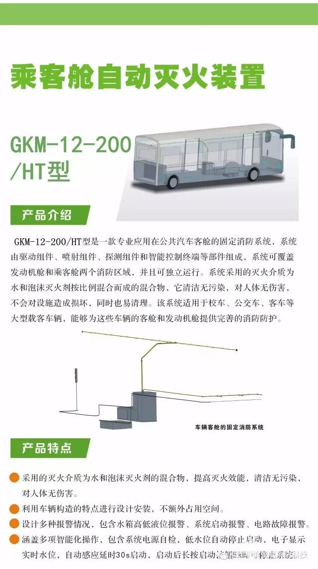 新能源公共汽車乘客艙自動(dòng)噴淋滅火裝置，電池倉(cāng)自動(dòng)滅火裝置