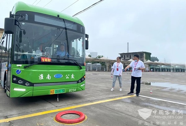 開沃新能源汽車 新能源公交車 淮南公交 駕駛員 職業(yè)技能競(jìng)賽