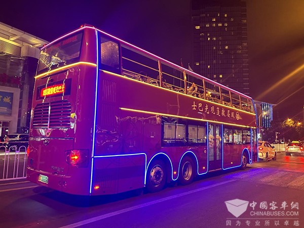 蘇州金龍 海格純電動(dòng) 雙層敞篷觀光巴士 天津