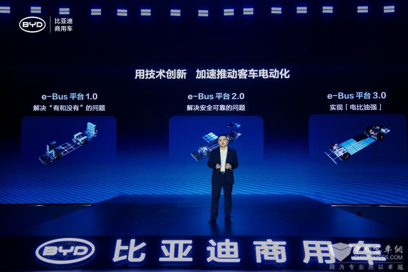 比亞迪發(fā)布e-Bus平臺3.0
