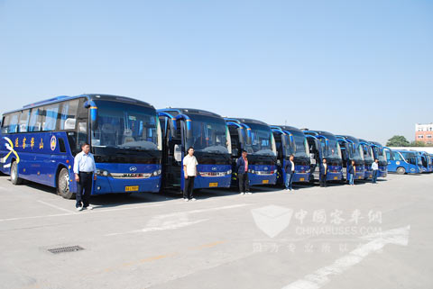 天津山華客運(yùn)的海格智慧客車(chē)車(chē)隊(duì)