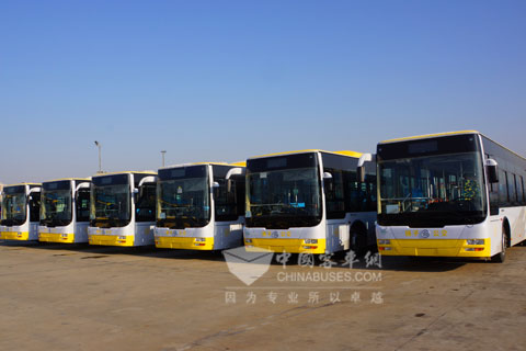 20輛金旅LNG公交車嚴陣以待