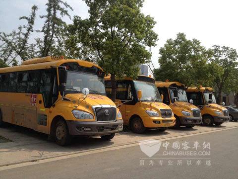 馬鞍山當(dāng)涂縣的宇通校車