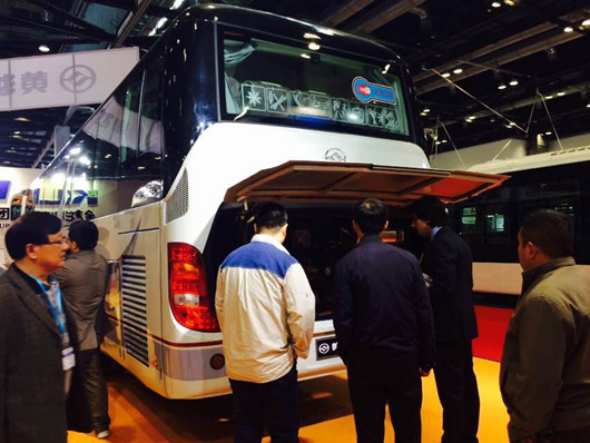 參展觀眾在仔細(xì)觀看黃?？蛙? width=