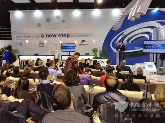 宇通客車海外市場(chǎng)部副部長常浩發(fā)布致辭