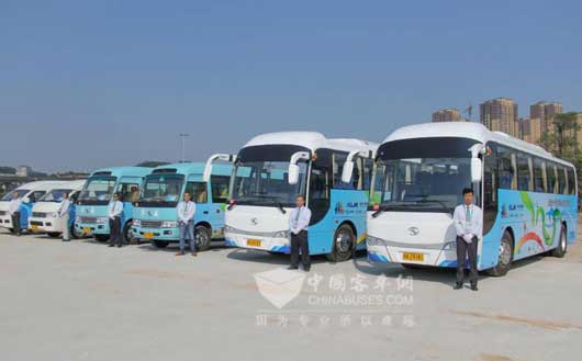 三款金龍純電動車選為青運會通勤用車