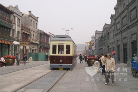 現(xiàn)如今前門(mén)大街的當(dāng)當(dāng)車(chē)