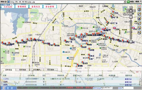 某公交公司實(shí)際車輛動(dòng)態(tài)運(yùn)行截圖