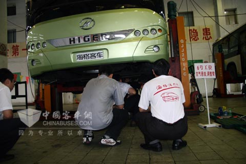 南通汽運(yùn)修理人員參加技能比賽