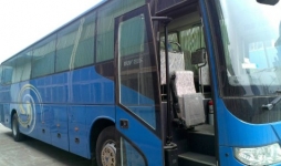 10輛全新69座福田客車BJ6120團體版，低價轉(zhuǎn)讓(50萬左右，多輛可議價)